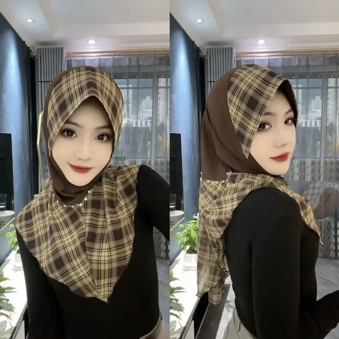 Livraison gratuite Hijab femmes musulmanes châle foulard de luxe glands en mousseline de soie écharpe malaisie Kufi Islam été étudiant Turban 05436