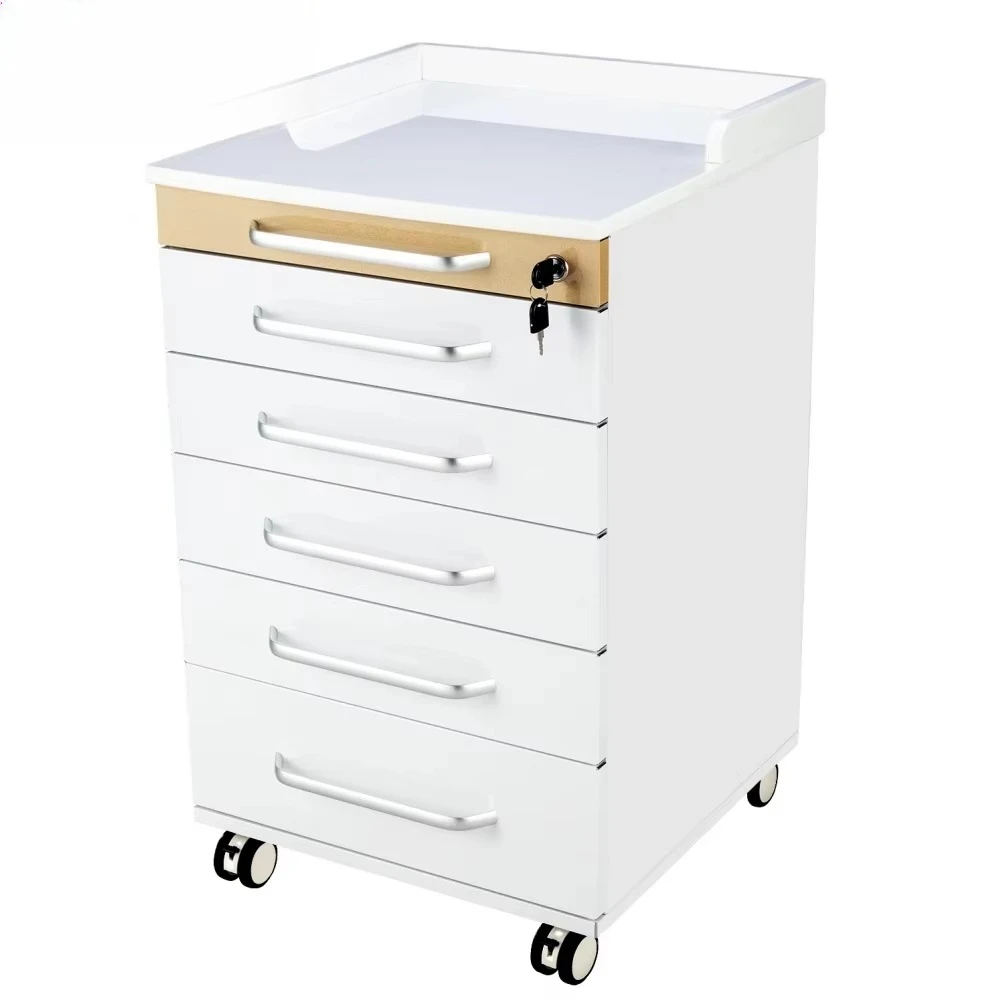 Multi Color Available Customized Manual Stainless Steel 5-Drawer Dental Office Storage Cabinet CE Certified 1 Year