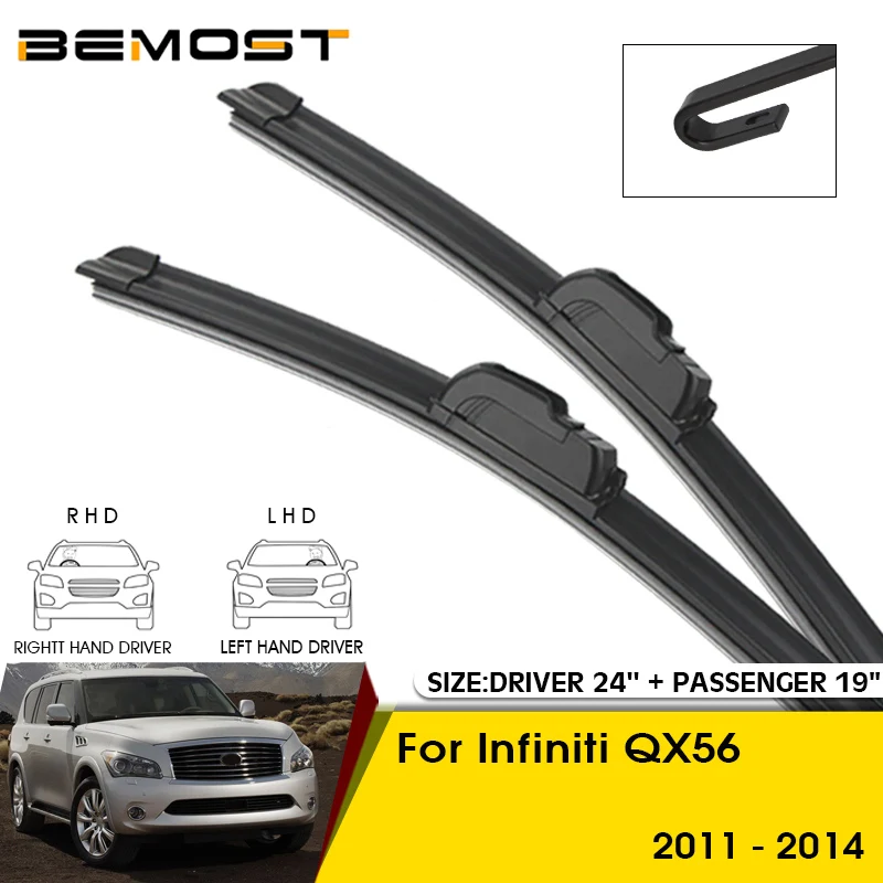 

Car Wiper Blades For Infiniti QX56 2011-2014 Windshield Windscreen Front Window Blades 24"+19" Car Accessories