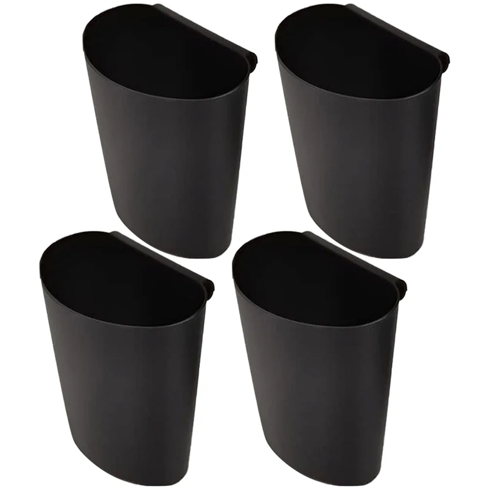 Contenedores de cesta de almacenamiento con tapas, soporte para cubo de basura colgante, soporte para vasos de basura, carrito de compras de plástico para bebidas, 4 Uds.