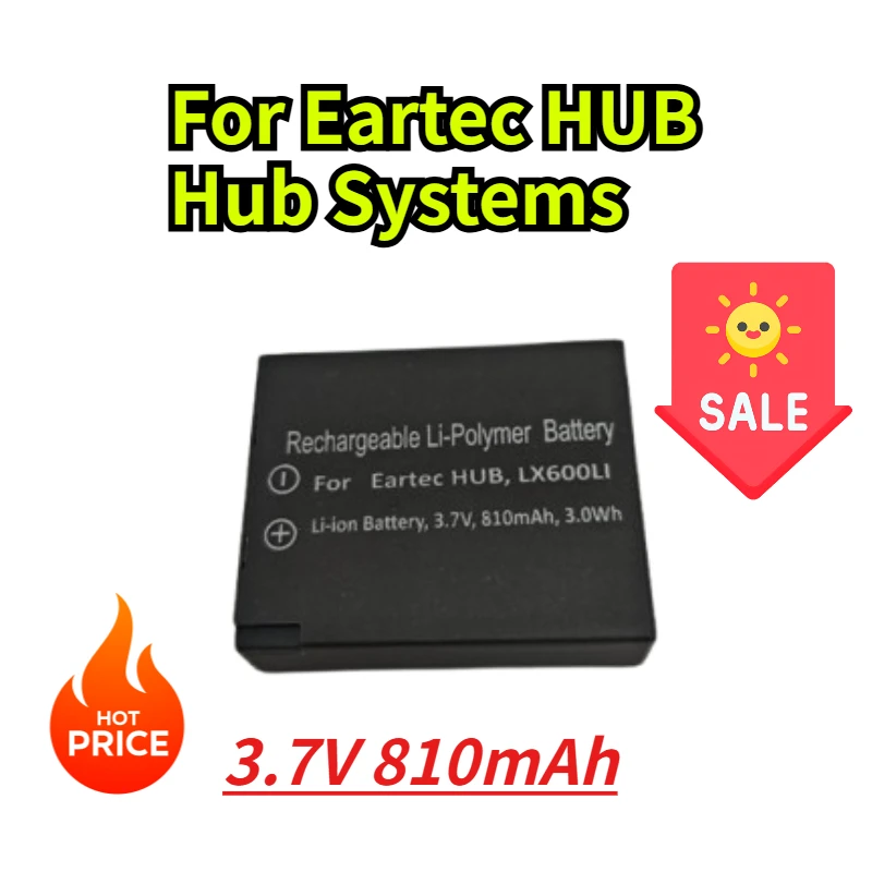 

3.7V 810mAh UltraLITE LX600LI NEW Battery for Eartec HUB Hub Systems