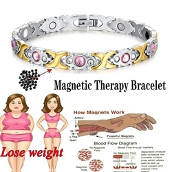 Trendy 4 Colors Weight Loss Energy Magnets Jewelry Slimming Bangle Bracelets Twisted Magnetic Therapy Bracelet Healthcare