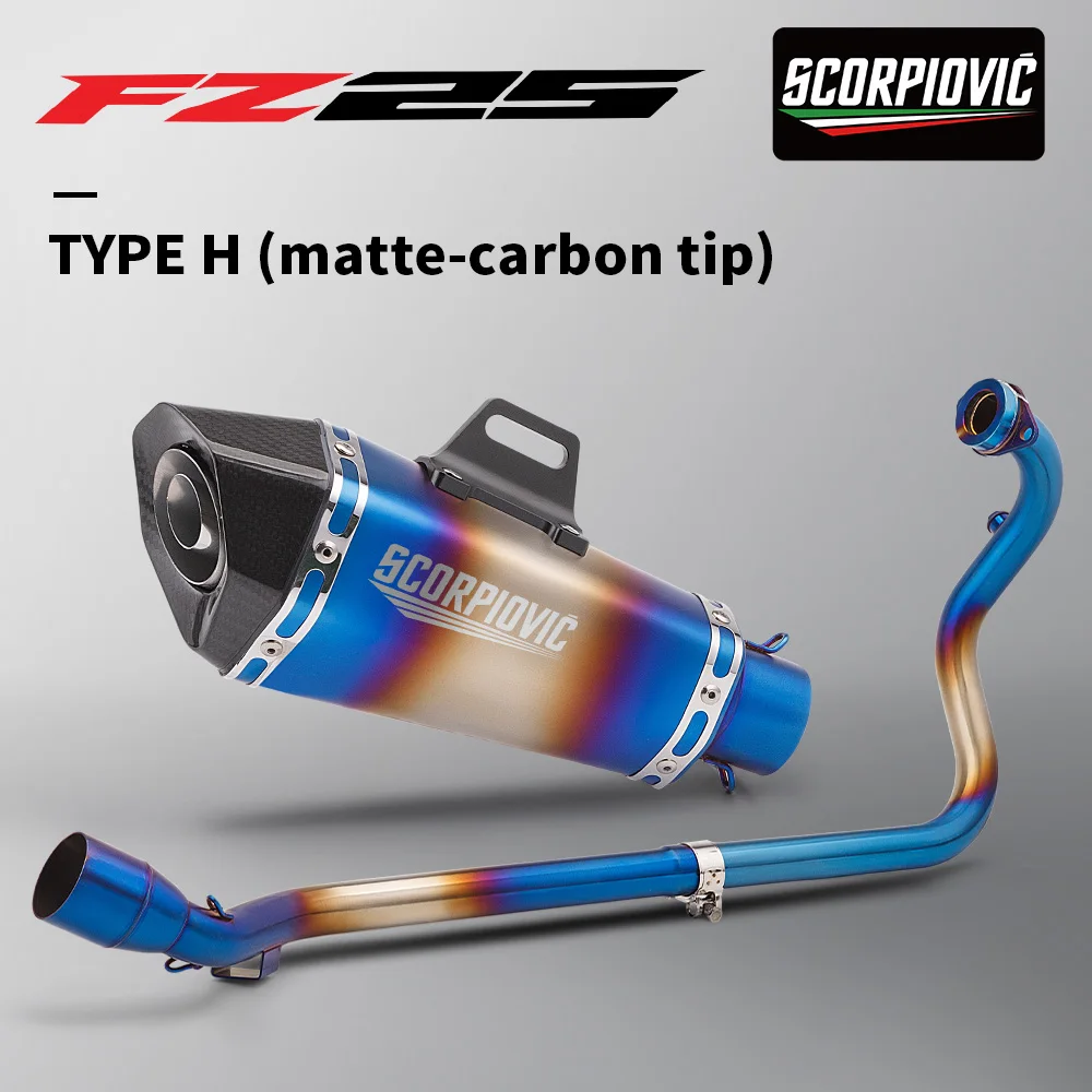 

Motorcycle Exhaust Escape System For FZ250 FZS250 Fazer 250 Stainless Steel Front Link Pipe Connect 51mm Muffler