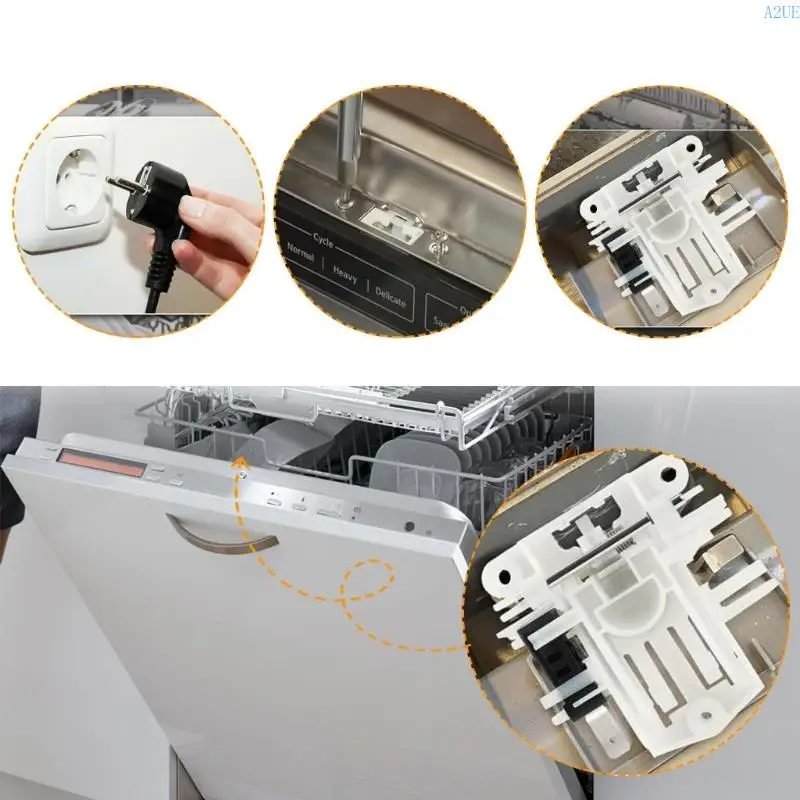 A2UE غسالة الأطباق المزالج استبدال جزء منع العطل وحوادث الأبواب الملمس البلاستيكي مثالي للعديد من الوحدات