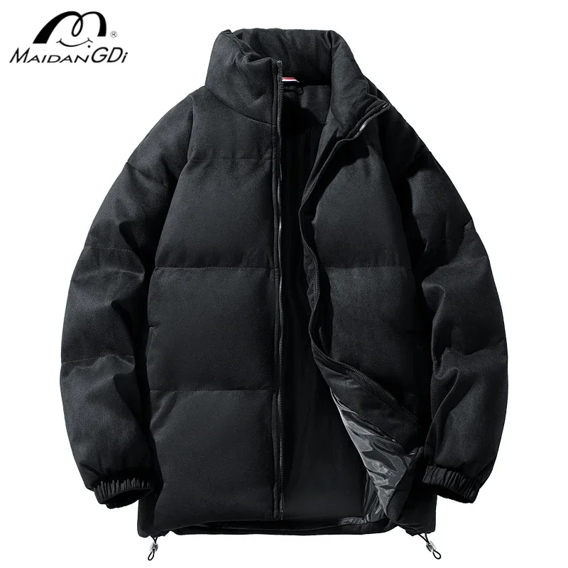 MAIDANGDI Cotton jacket men standing collar loose casual cotton versatile trend winter thick warm cotton jacket clothing top