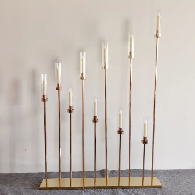 

Set of 2 10 Metal Candle Holders Shiny Gold Candle Holders Wedding Table Centerpieces Pathway Lead Candle Holders Home Decor