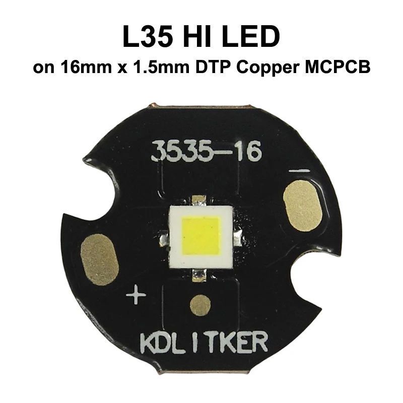 L35 HI 10W 3A 2.7V - 3.2V 550 lumen SMD 3535 emettitore LED su KDLITKER DTP rame MCPCB torcia fai da te Bead