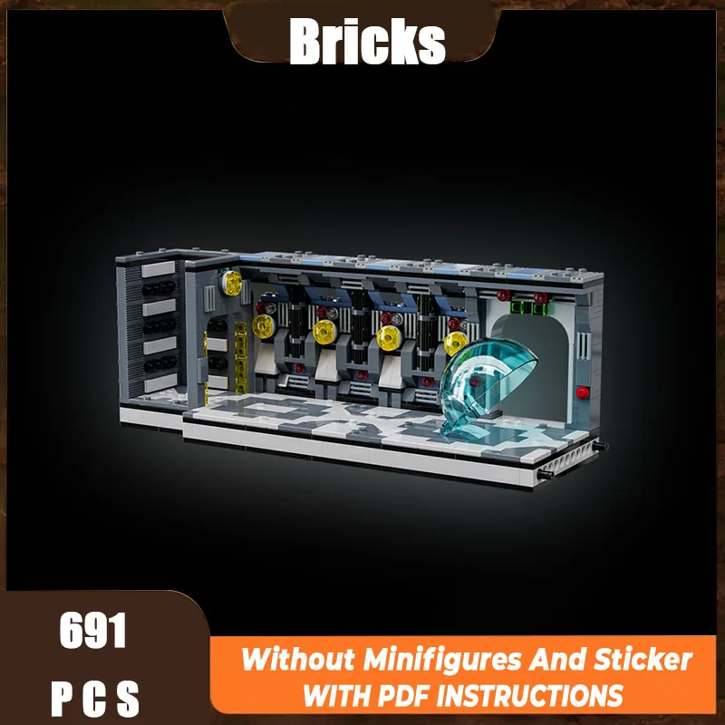 

Изысканный новый продукт MOC, строительные блоки, модель сцены кино, коридор, технология кампании, модульная детская игрушка, подарочный набор «сделай сам»