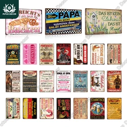 Putuo Decor 1pc German vintage metal tin sign, wall art Deco family farmhouse Farm Ranch, 7.9 X 11.8 inch gift