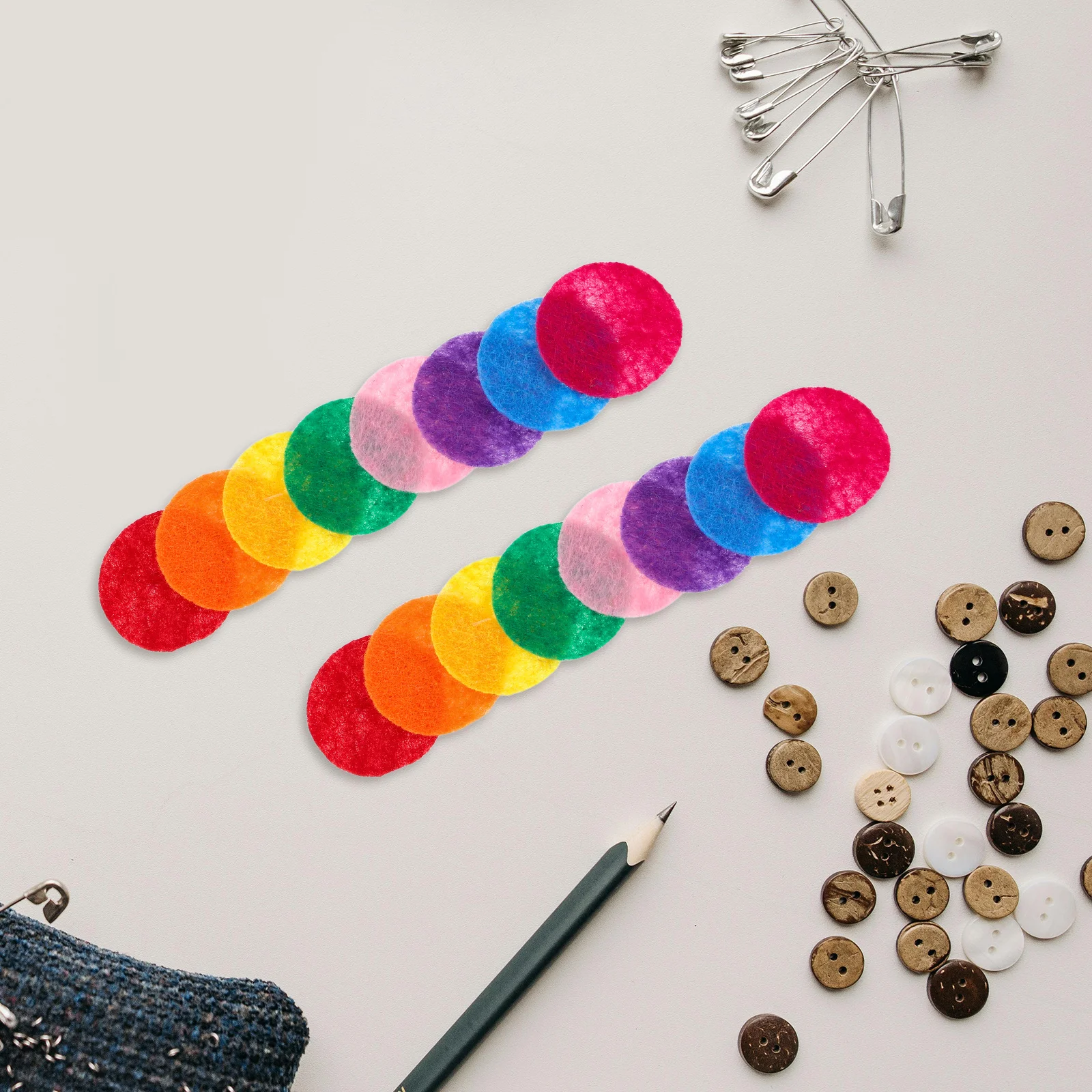 

1000 Pcs Early Education Felt Patch Fabric Embellishments Embroidery Circles Diy Dots Clothes Patches Colored Pad for