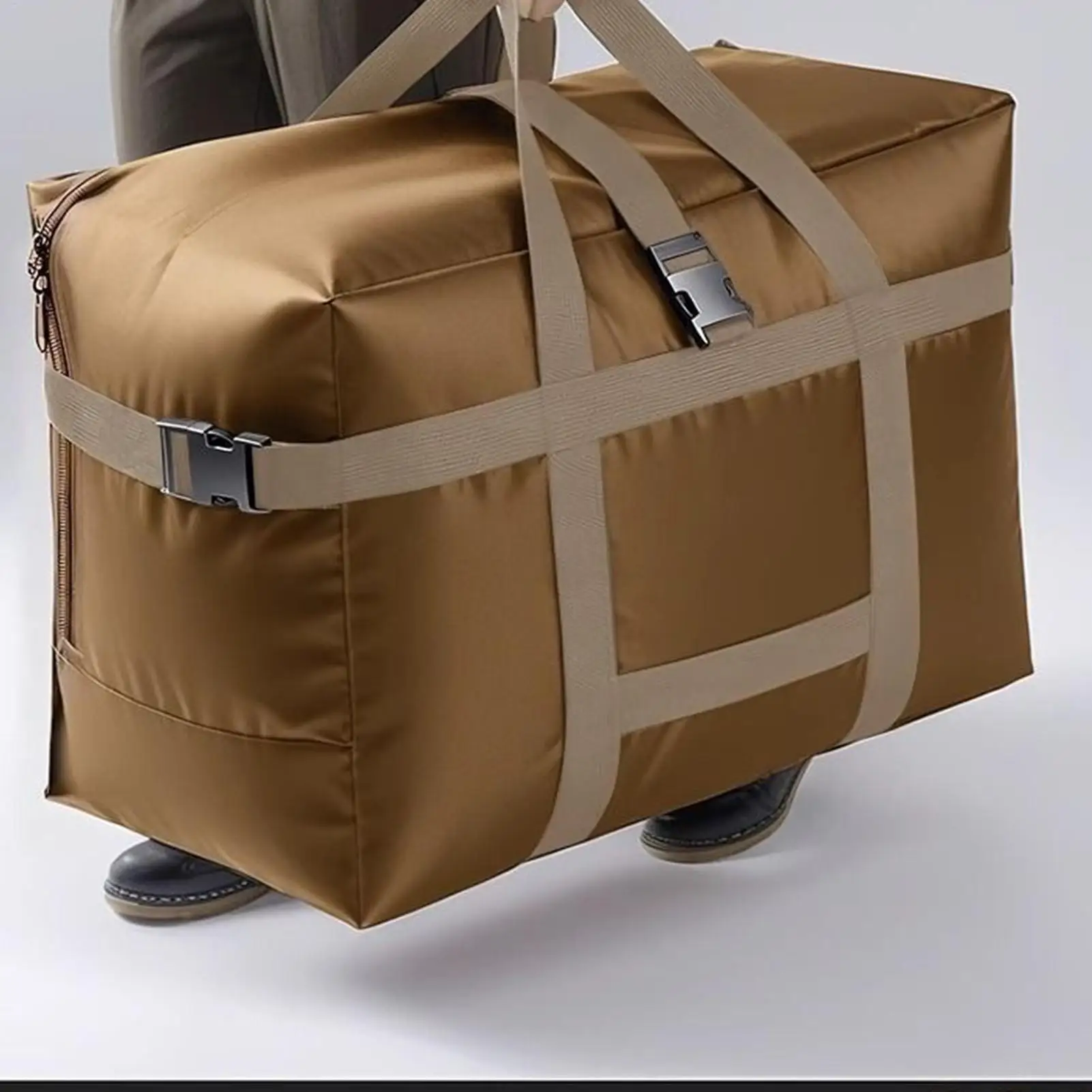 Large Duffel Bag with Handle Zipper Waterproof Foldable Weekend Overnight Bag Large capacity Oxford cloth clothing storage bag