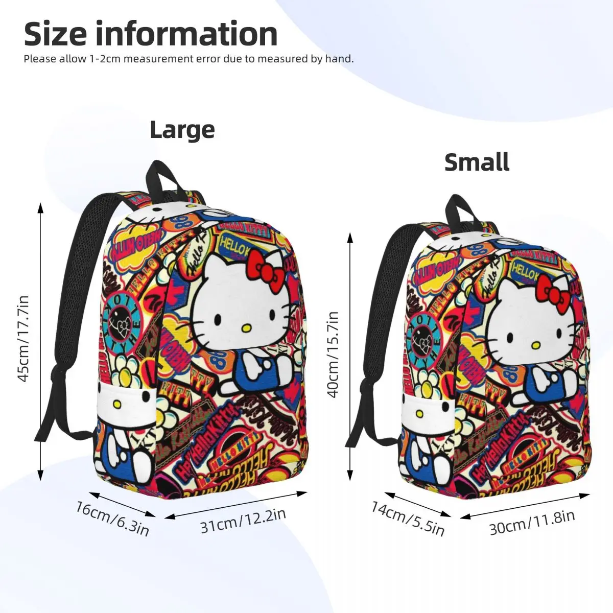 Bolso de mano con cierre de cremallera para mujer, almacenamiento de aperitivos, Hello Kitty, regalo para niños