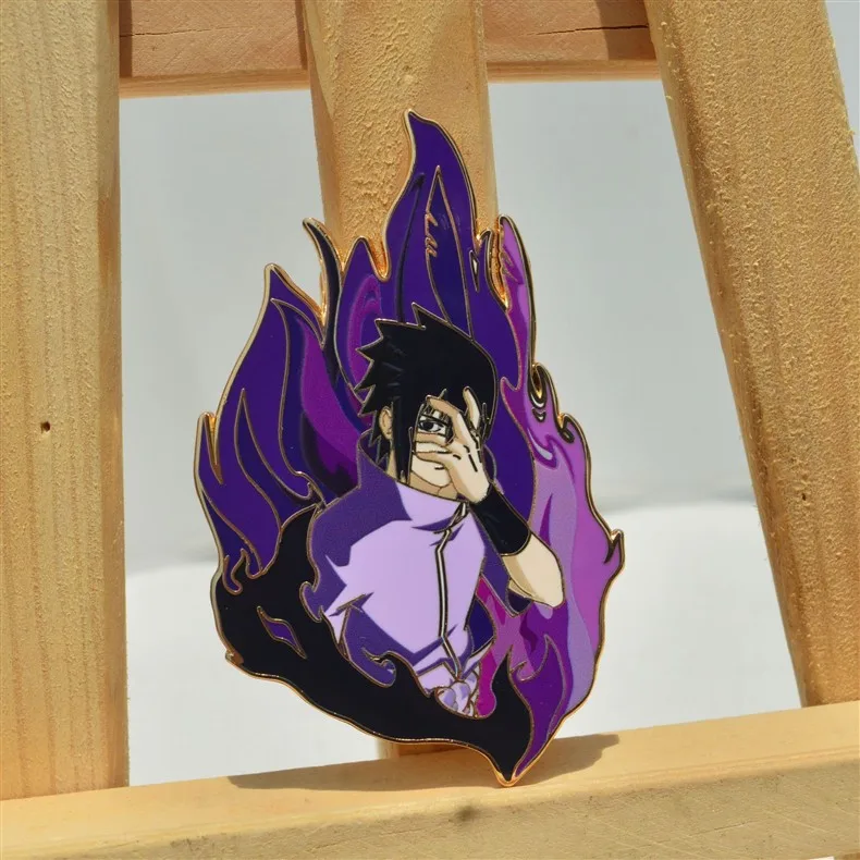 

Значок-брошь Uchiha Sasuke из аниме NARUTO, металлический значок в стиле японской манги для сумок, рюкзаков, одежды, лацканов, косплея, подарок, декор
