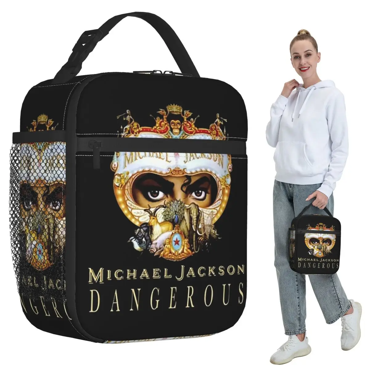 Michael Jackson Dancing Isolierte Lunchtasche für Kinder, Schulkühler, Thermo-Lebensmittelbox, auslaufsichere Lunchboxen, Behälter