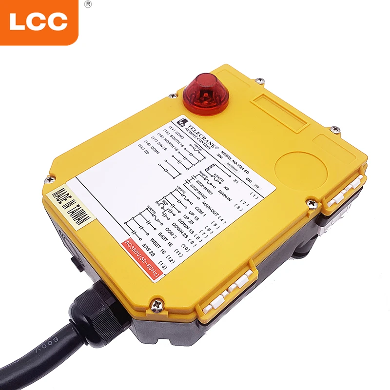 LCC F24-6S/6D Industrial Remote Controller Wireless Crane Remote Control Hoist Remote Single Double Speed Six Functions Switches