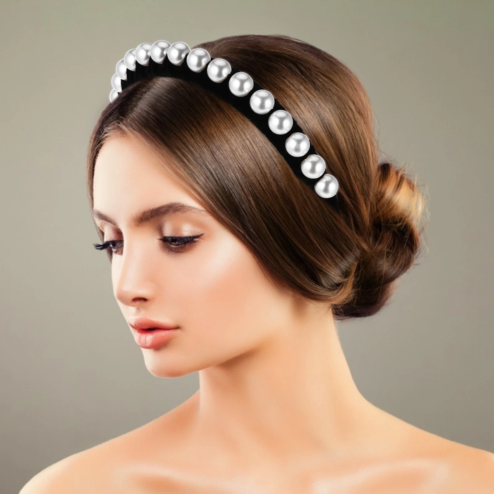 

2pcs Pearl Headb Vintage Hair Accessories for Girls Women Kids Headdress Retro Styling Beach Weddings Proms Hair Tools