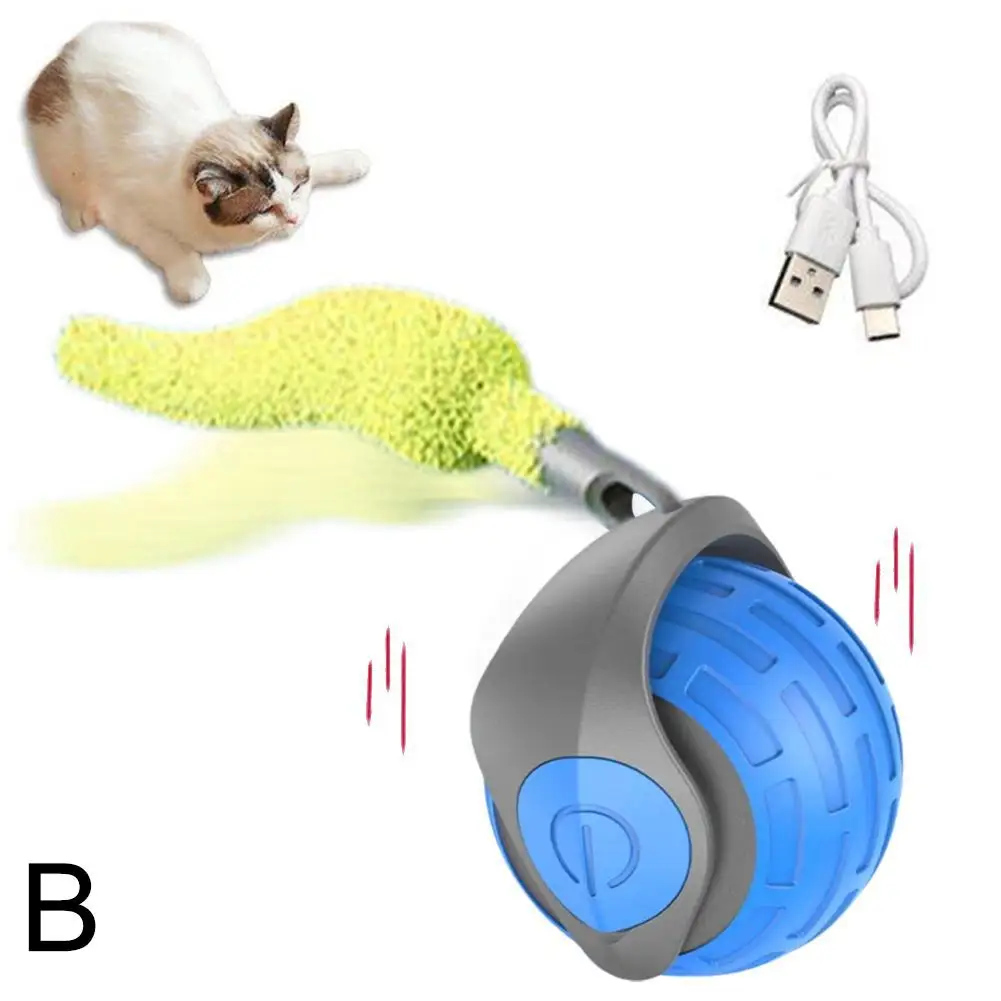 Intelligenter Katzenspielball, automatisch interagierender elektrischer Rollball für Haustiere, USB-aufladbarer, beweglicher, springender Ball für Kätzchen, Geburtstagsgeschenk – Detail 15