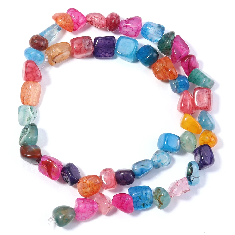 

8-10 мм бусины из натурального камня, разноцветные бусины неправильной формы, цветные агатовые бусины для изготовления ювелирных изделий, браслет, ожерелье, аксессуар