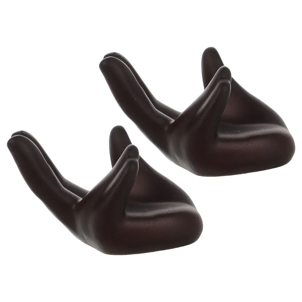 

2Pcs Crystal Ball Hand Holder Resin Base Artistic Sphere Stand Decorative Display for Home Office Living Room Desk