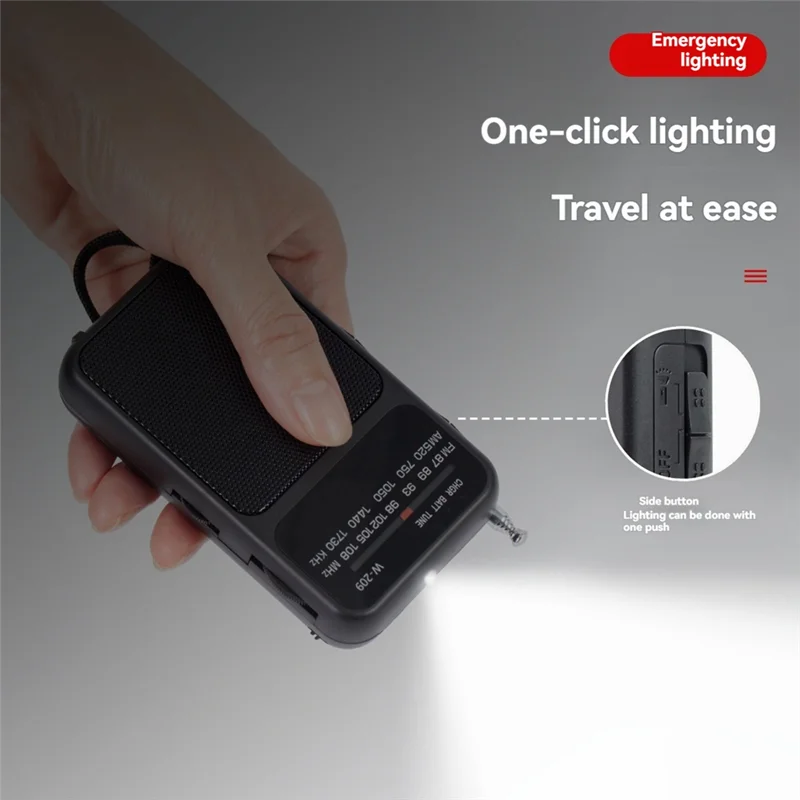 A47F-محمول جيب AM FM راديو 2 الفرقة راديو ستيريو يعمل هوائي تليسكوبي راديو مع مقبس سماعة الرأس 3.5 مللي متر #2