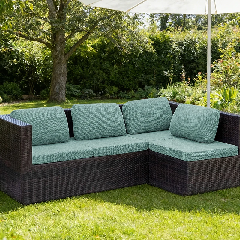1PC Effen Kleur Bankhoes Kussenhoes Duurzame stof voor tuin Patio Vervanging Sofa Seat Hoes Binnenplaats Stofdicht