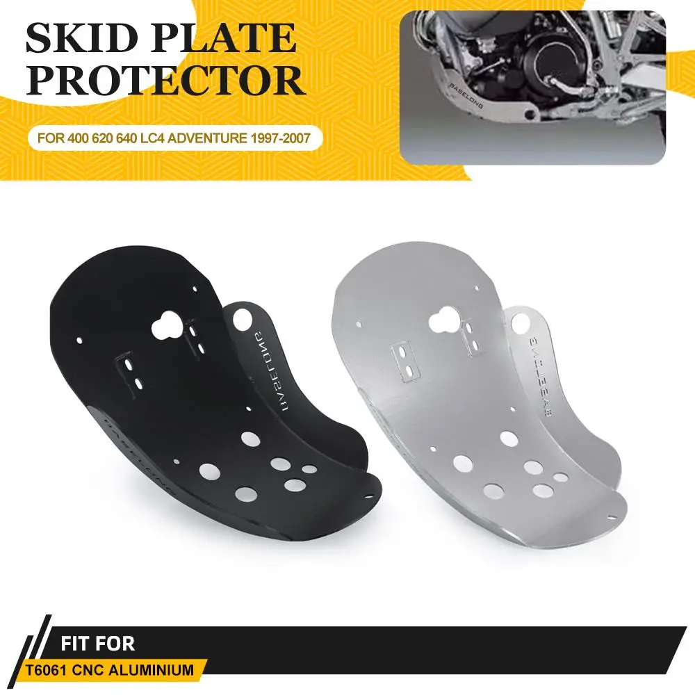 

Skid Plate Engine Guard For 400 620 640 LC4 ADVENTURE 1997-2005 2006 2007 Motorcycle Under Engine Protection Cover Accessories