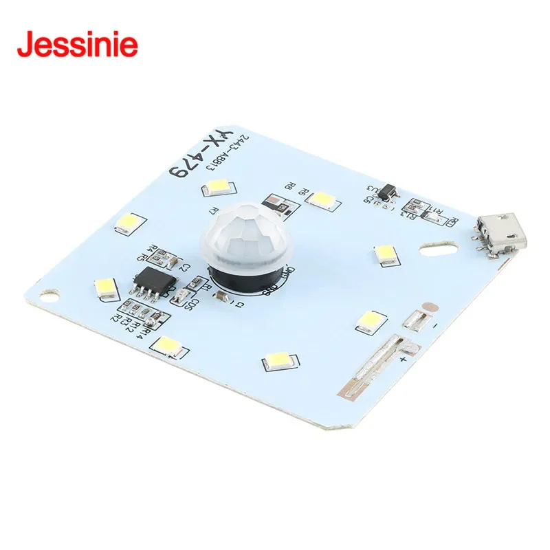 10pcs/1pc PIR Motion Sensor Human Body IR Infrared Induction Night Light LED Board Charge Recharge Night Lamp Control 2-3M