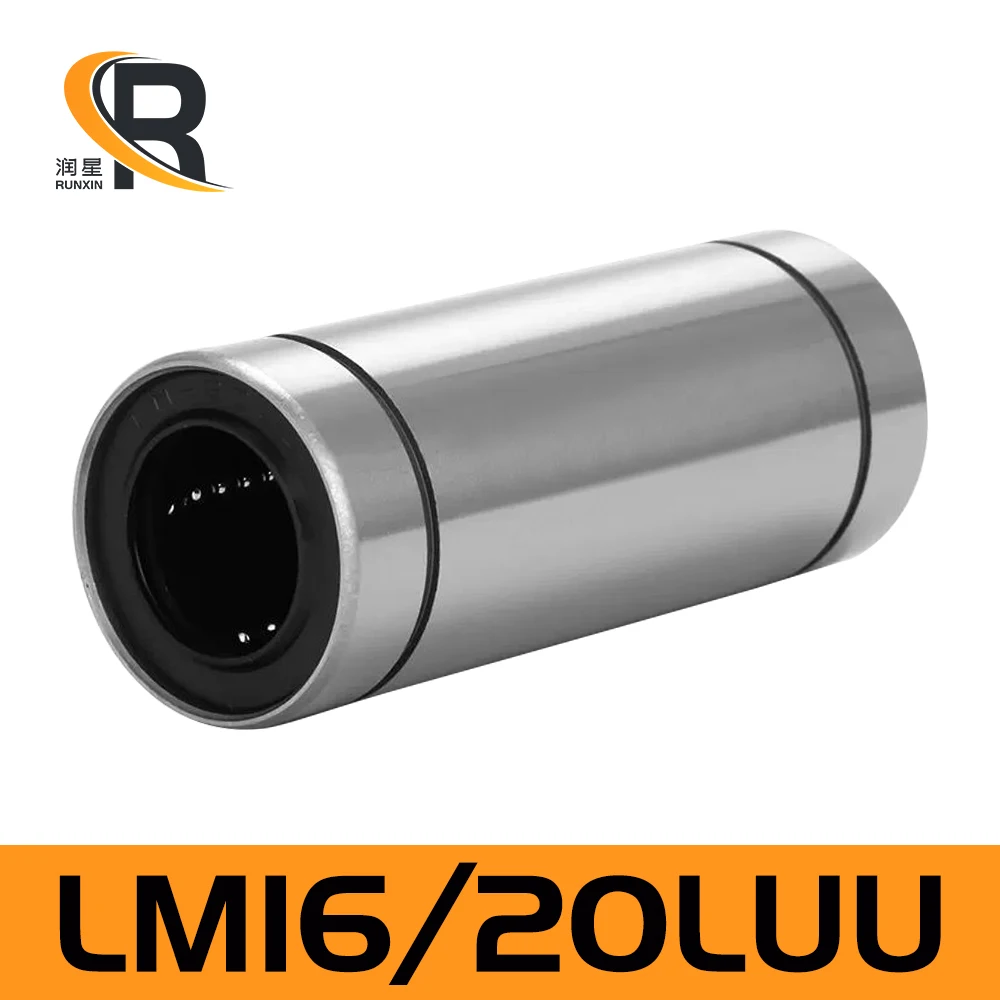 RXTNC LM16LUU LM20LUU lm16luu lm20luu GCr15 Linear Bearings high precision Sliding Extended Ball Guide Bushing