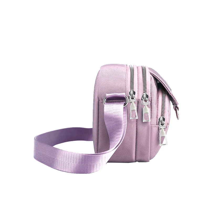 Vielseitige Nylon-Umhängetasche für den Alltag, trendige Umhängetasche mit verstellbarem Riemen und mehreren Taschen für Freizeitaktivitäten für Damen – Detail 3