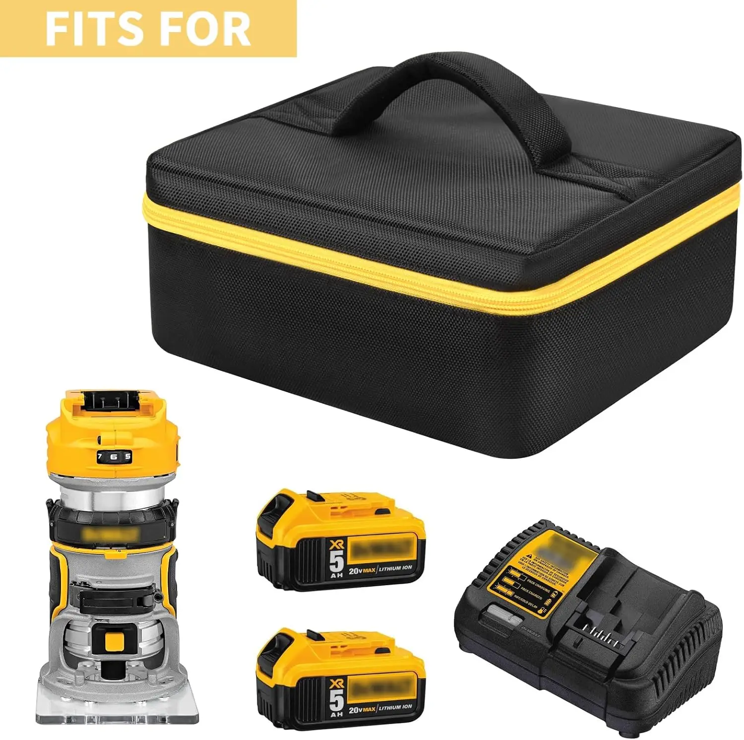 Tool Case Compatible with DEWALT 20V Max XR (DCW600B)/ for Makita XTR01Z 18V LXT Lithium-Ion Cordless Router, Sailcloth Storage