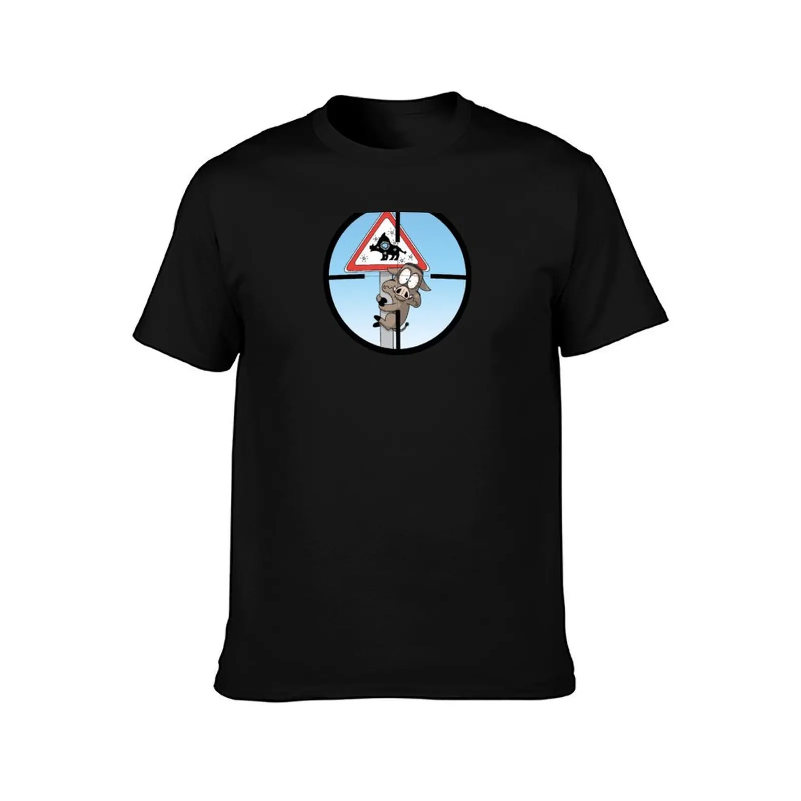 Razorbacu Target T-Shirt, Summer Casual Cotton Tee, Oversized Streetwear Tops, Vintage Graphic Print, Loose Fit Short Sleeve