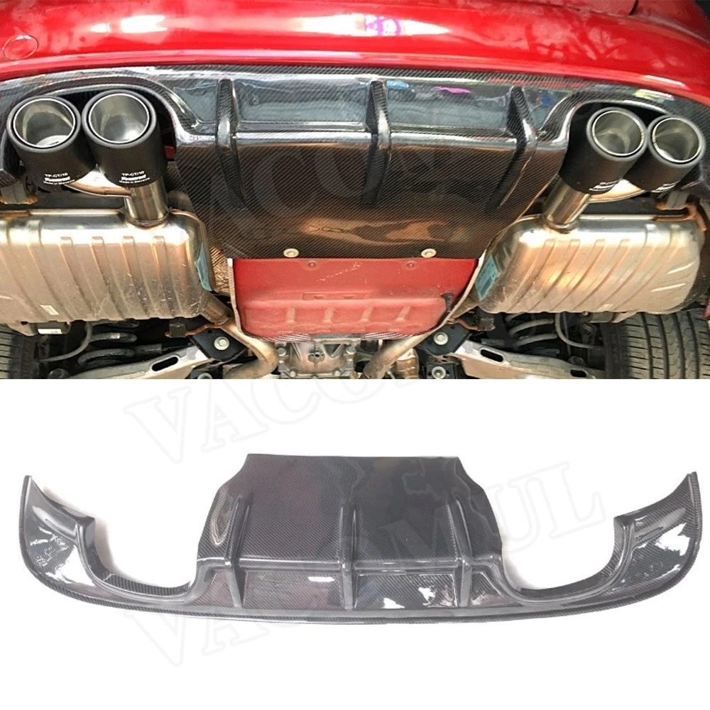 

VACOMUL Carbon Fiber Rear Bumper Lip Diffuser For Jaguar XE Sedan 4-Door 2015 2016 2017 Car FRP Bumper Apron Guard Plate