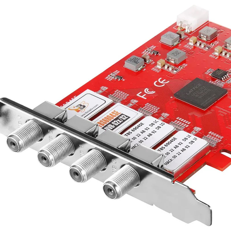 

TBS6904SE Digital Satellite TV Tuner Card DVB-S2 Quad Tuner PCIe Card for PCs