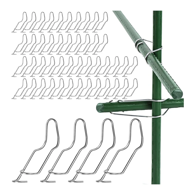 

AT43-50PCS Plant Trellis Connecting Buckles,Garden Stakes Trellis Clips For Canes,Garden Support Stakes Plant Climbing