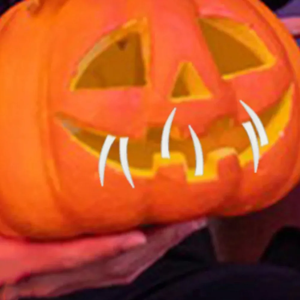 

10pcs Pumpkin Teeth Spooky Halloween Decor Creepy Teeth For Indoor Outdoor Pumpkin Decorating Kit Scary Party Ornaments Horror