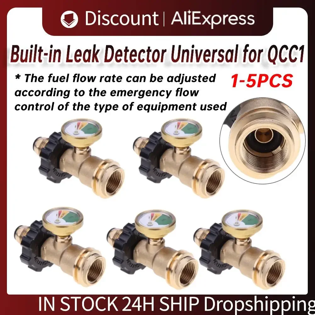 1-5PCS Serbatoio di Propano Indicatore di Livello Rilevatore di Perdite Misuratore di Pressione del Gas Universale per RV Camper Cilindro BBQ Griglia di Gas Riscaldatore