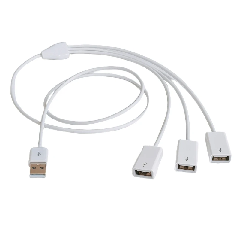 Tragbarer 3-in-1-USB-Splitter mit mehreren USB-Anschlüssen. USB-Verlängerungskabel 1 m