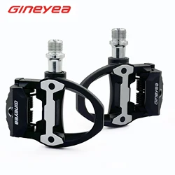Gineyea Road Bike Clip Pedals, Clipless Road MTB Cycling Pedals with Cleat Compatible with SPD-SL