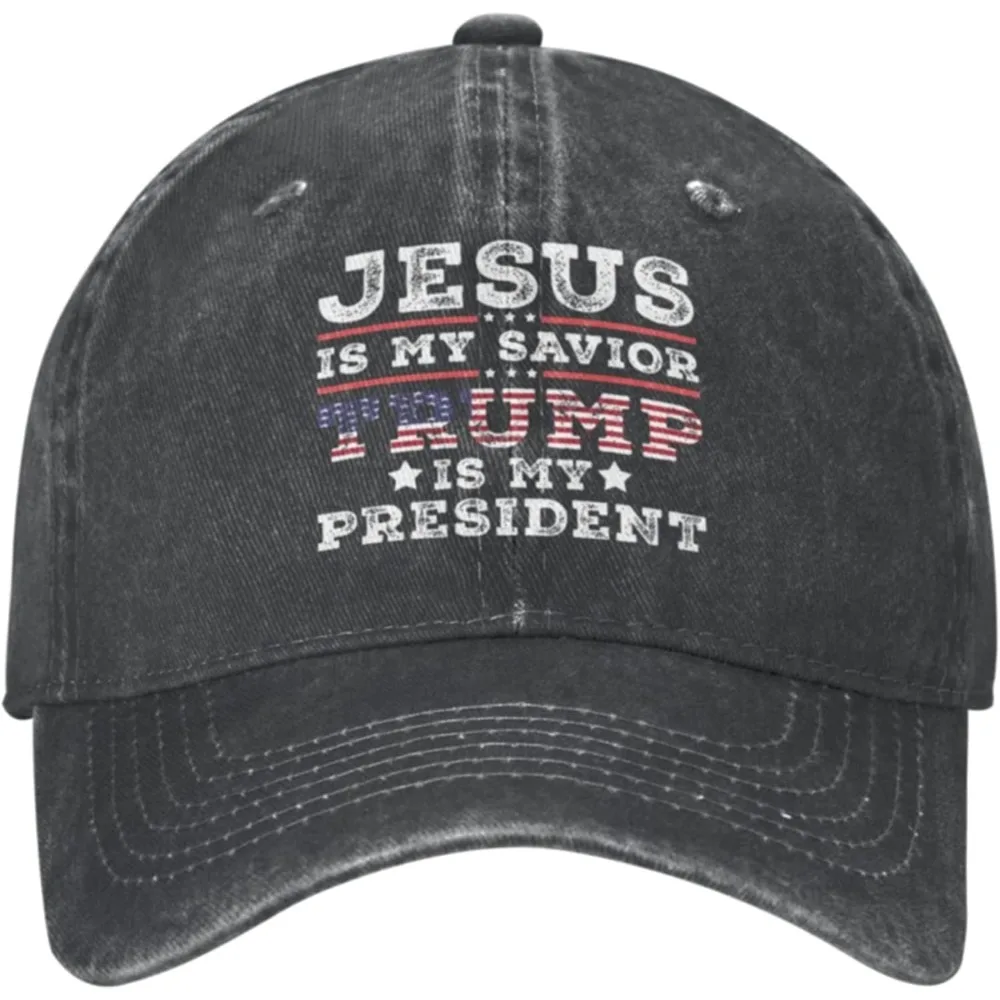 Hat Jesus is My Savior Trump is My President Hat for Men Baseball Caps Trendy Caps