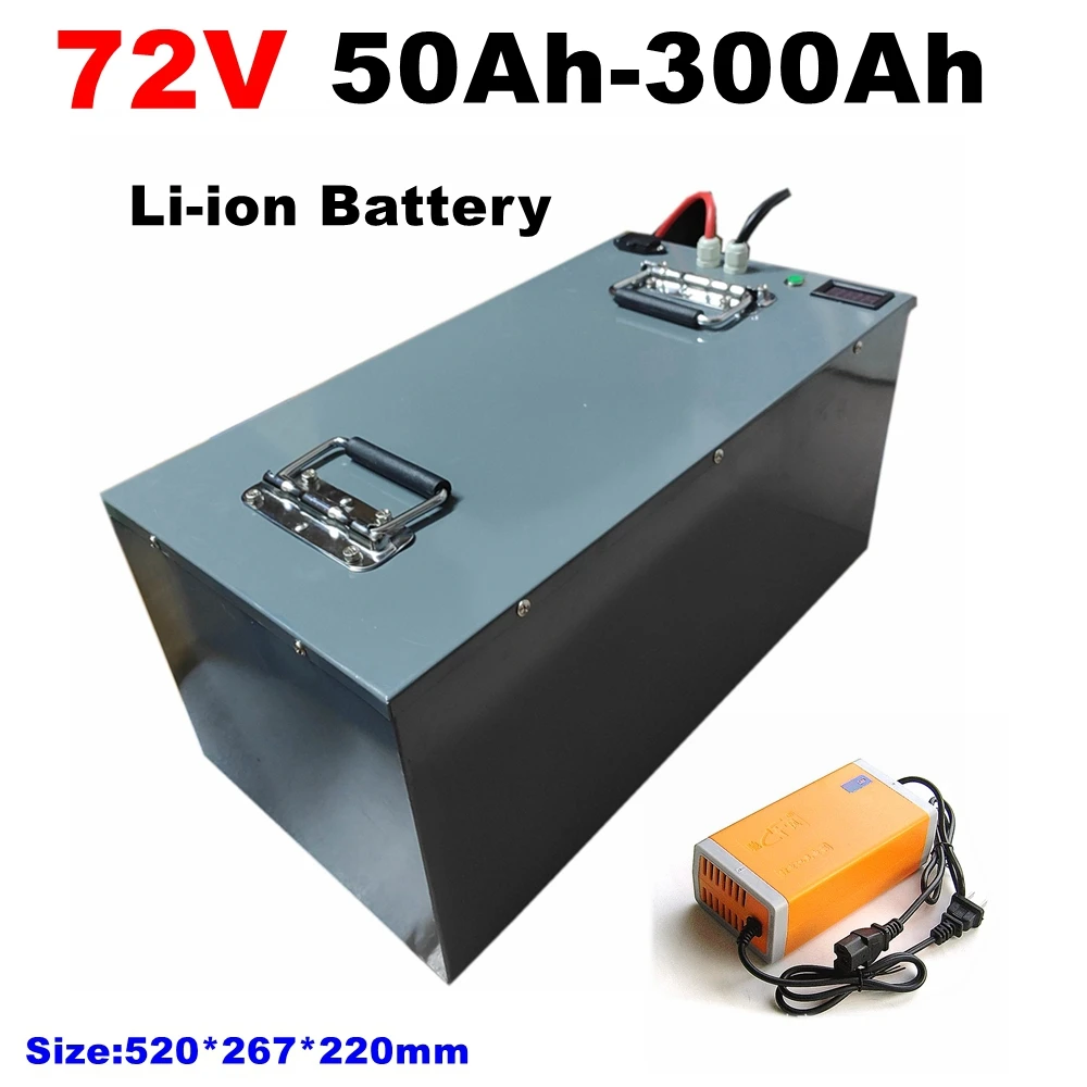 72V lithium li-ion battery 50ah 80ah 100ah 150ah 180ah 200ah 250ah 300ah 16S for 21kw AGV Boat Trolling Motor Motocycle