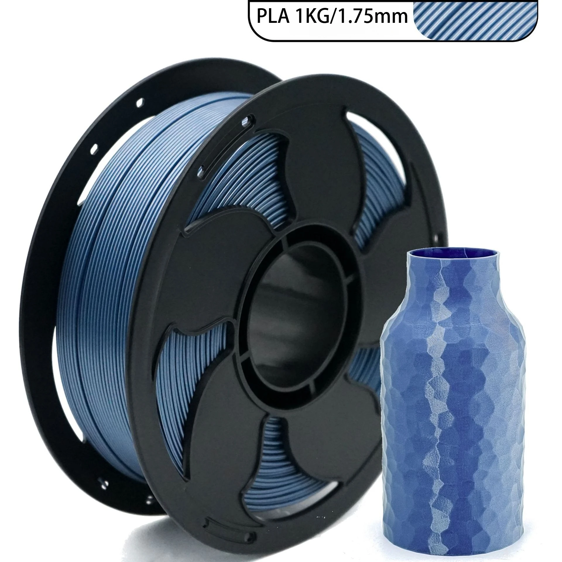 Filamen Printer 3D PETG Metalik 1.75mm 1KG Tekstur Logam Mengkilap PETG Kilap Tinggi Tahan Lama Mudah Dicetak Daya Rekat Lapisan Kuat