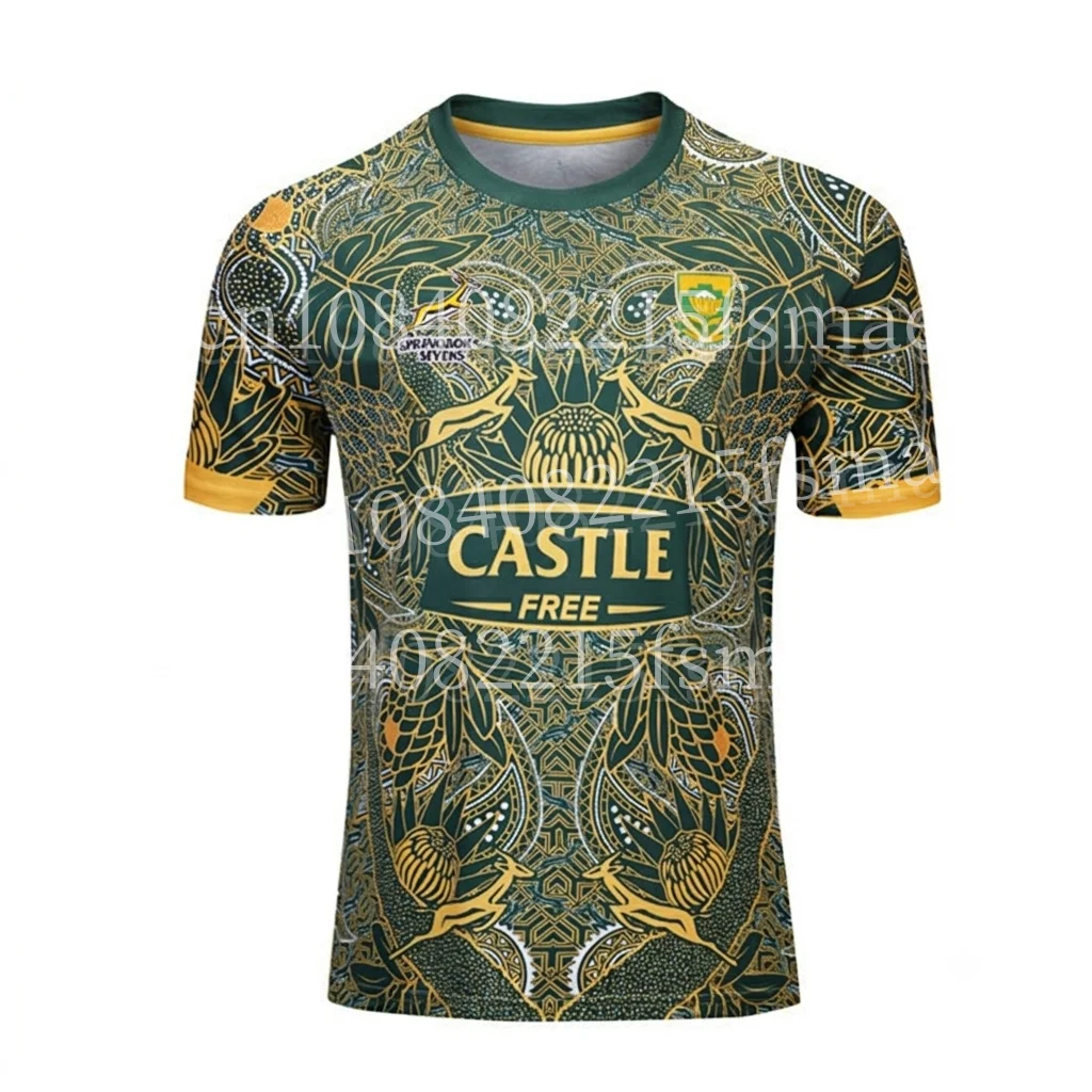 2026 Rugby's Größte Rivalität Südafrika Springboks O-Ausschnitt Kurzarm T-Shirt mit Grafikdruck Sportbekleidung Lässige Sommer-T-Shirts – Detail 8