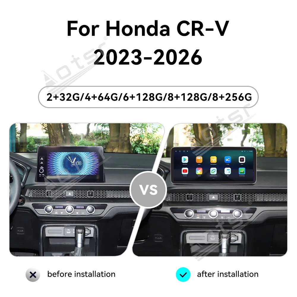 12.3 Inch Android14 For Honda CR-V 2023, Navigation Carplay Car Music Touchscreen Multimedia All in One Machine head unit
