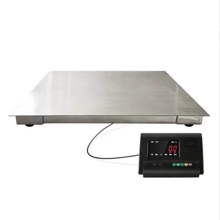 

Veidt Weighing 0.8*0.8m 2t 4mm Plate Stainless Steel Waterproof Platform Floor Scale with A12E Weighing Indicator