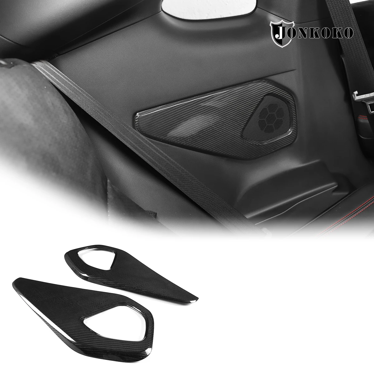 

For Subaru BRZ/Toyota 86 2022Real Carbon Fiber Car Rear Horn Cover Speaker Decorative Sticker Car Interior Accessories