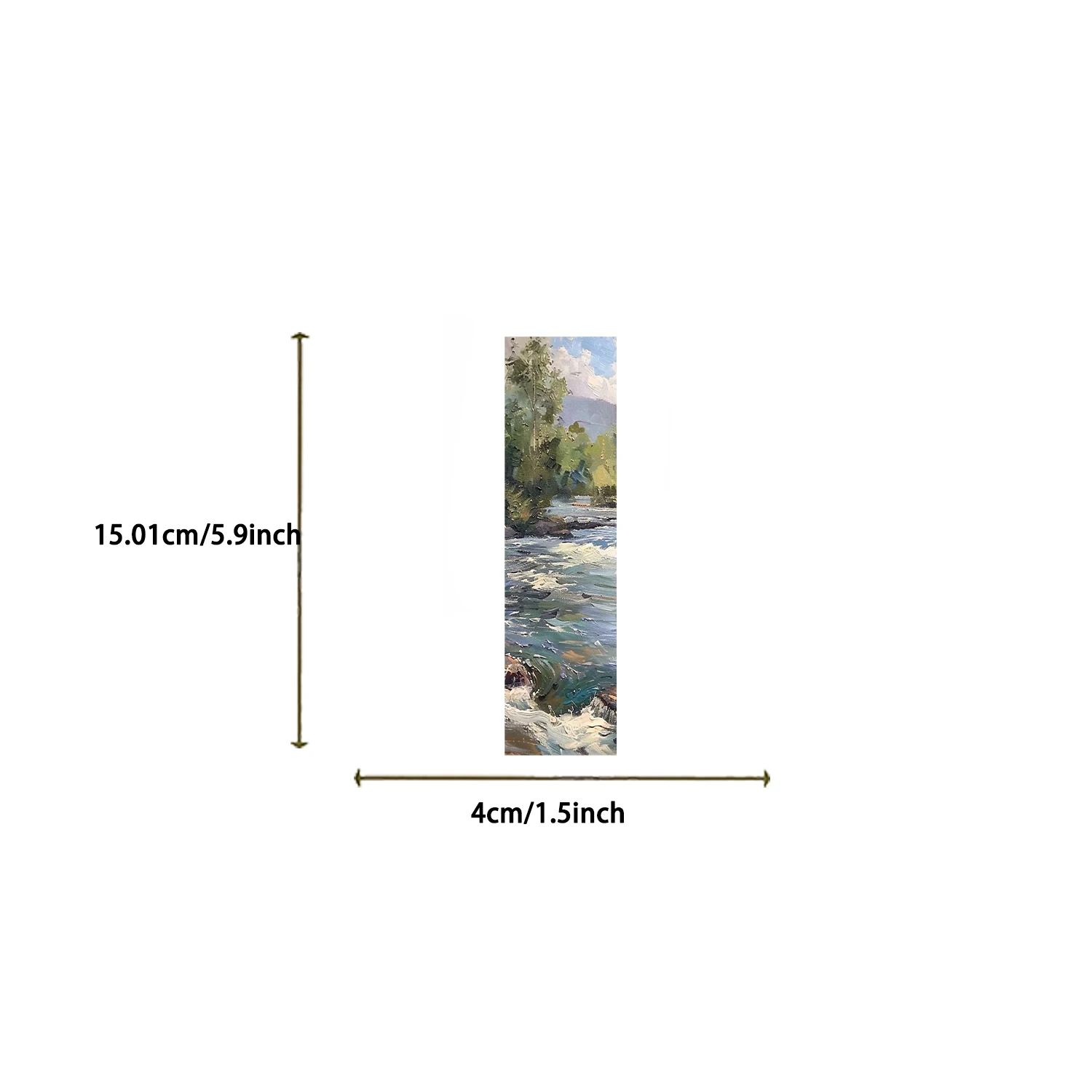 30 قطعة لوحة زيتية للمناظر الطبيعية الإشارات المرجعية ورقة بطاقة صفحة الديكور الإشارات المرجعية صفحات القراءة، علامات الكتاب، قرطاسية الطلاب #6