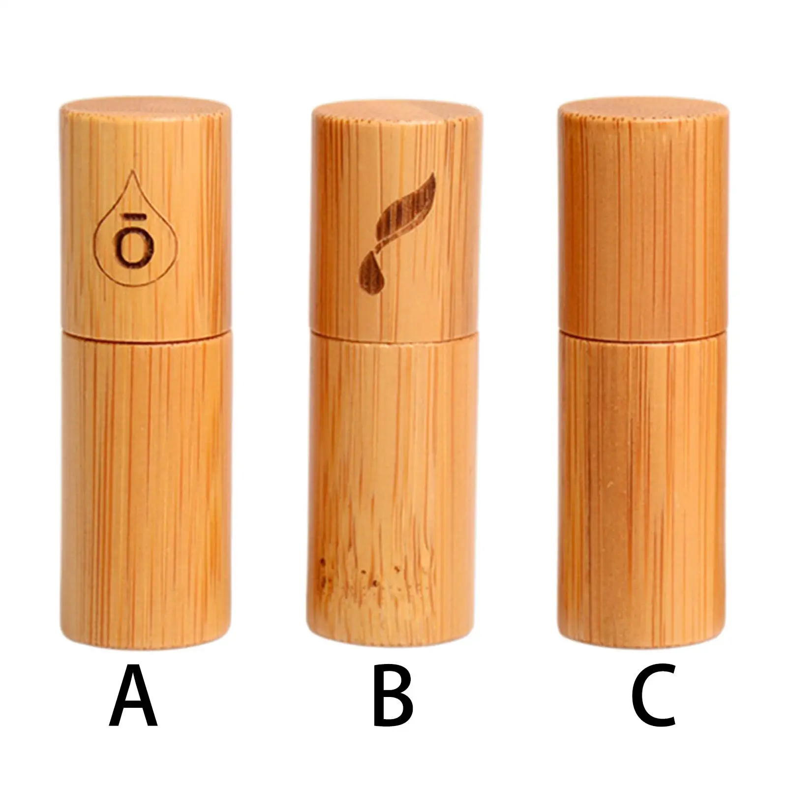 5ml Wooden Roll On Bottles Bamboo Shell Stainless Steel Roller Ball Elegant