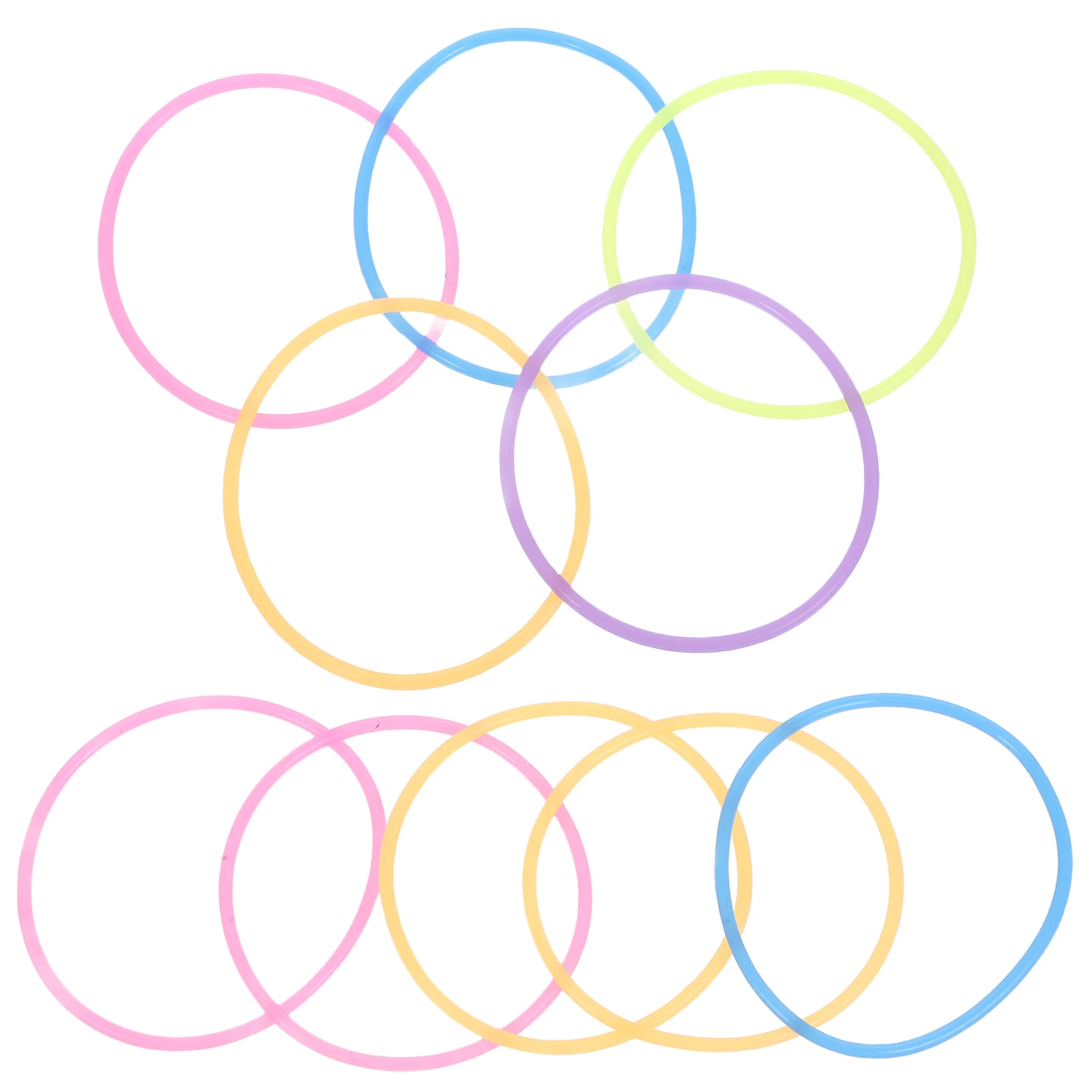 

10 Pcs Bracelet Luminous Silicone Glowing Bracelets Sports Bulk Bands The Dark Kid Miss