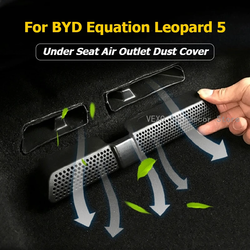 

For BYD Equation Leopard 5 2025 Seat Under Air Conditioning Outlet Protective Cover Anti-blocking Backseat Outlet Grille Decor
