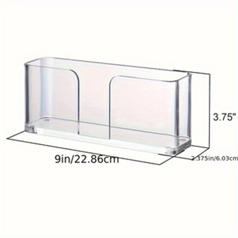 Acrylic Guest Towel Napkin Holder, Plastic Napkin Dispenser with Non-Slip Pads, Clear Napkin Stand, Great for Kitchen Counter